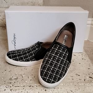 Halogen B&W Tweed Slip-on Sneakers. 8.5